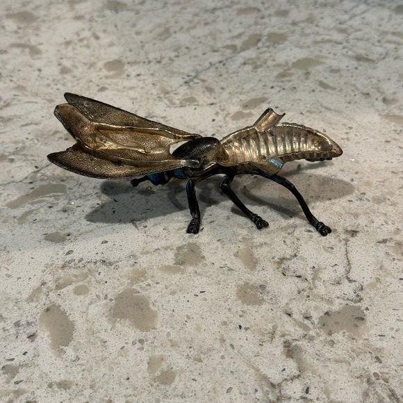Vintage 1950-60’s~Brass~Italian Ashtray~in Form of a Fly~Hinges Open~Nice~BR - Picture 8 of 11